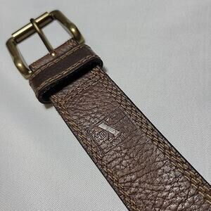 HD Xtreme Work Mens Brown Leather Belt Brass Buckle Size 44 N2710602